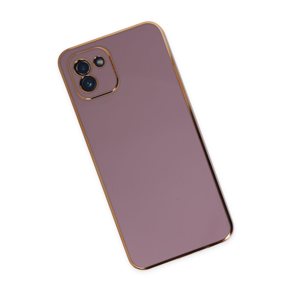  Samsung Galaxy A03 Kılıf Volet Silikon - Mor