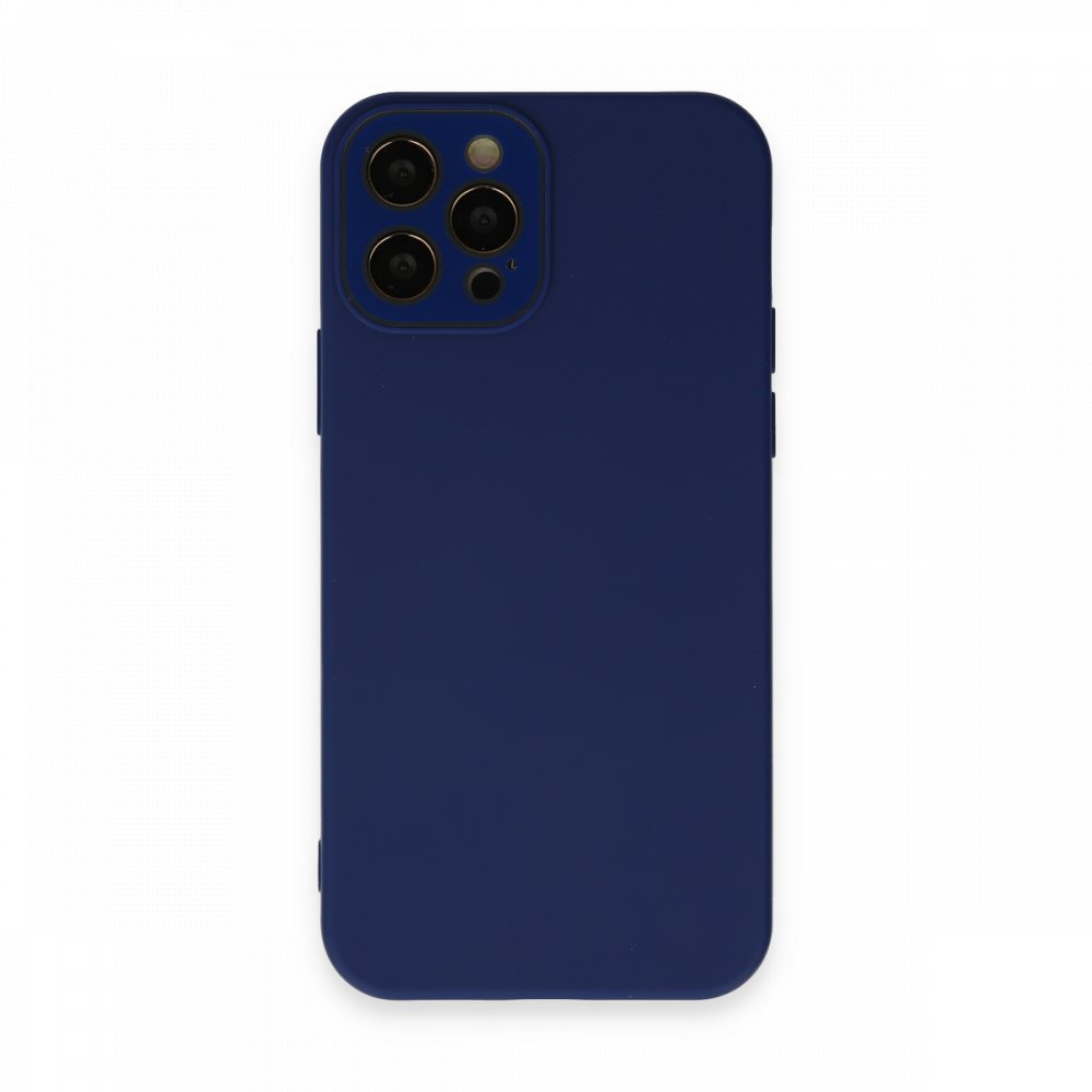  iPhone 12 Pro Max Kılıf Lansman Glass Kapak - Sky Blue
