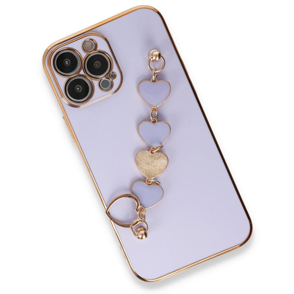  iPhone 14 Pro Kılıf Esila Silikon - Lila