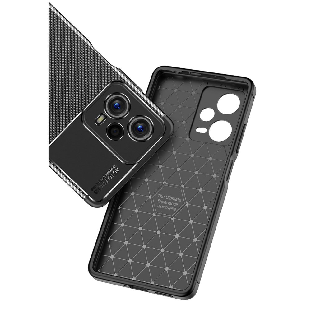  Xiaomi Poco X5 5G Kılıf Auto Focus Karbon Kapak - Siyah