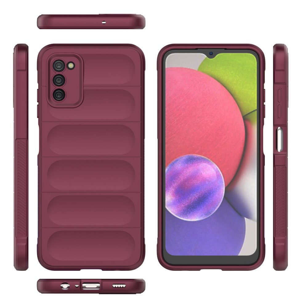  Samsung Galaxy A03S Kılıf Optimum Silikon - Bordo