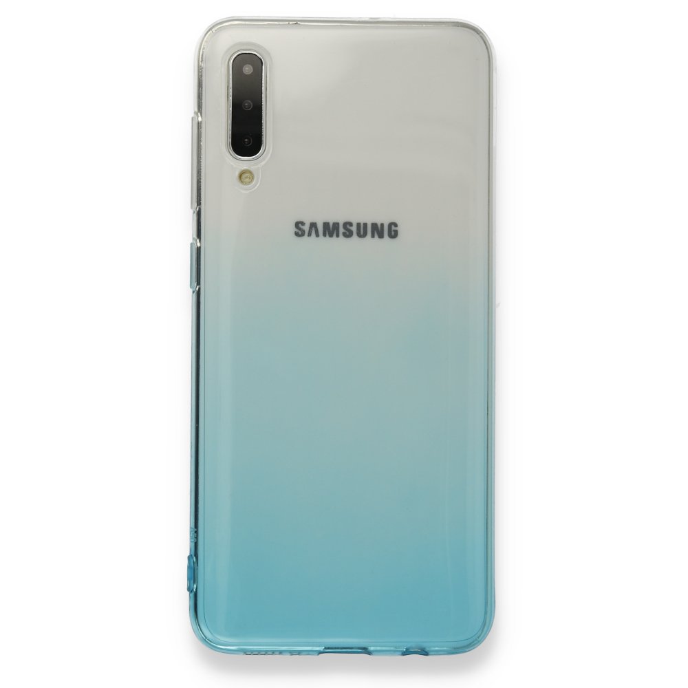  Samsung Galaxy A50S Kılıf Lüx Çift Renkli Silikon - Turkuaz