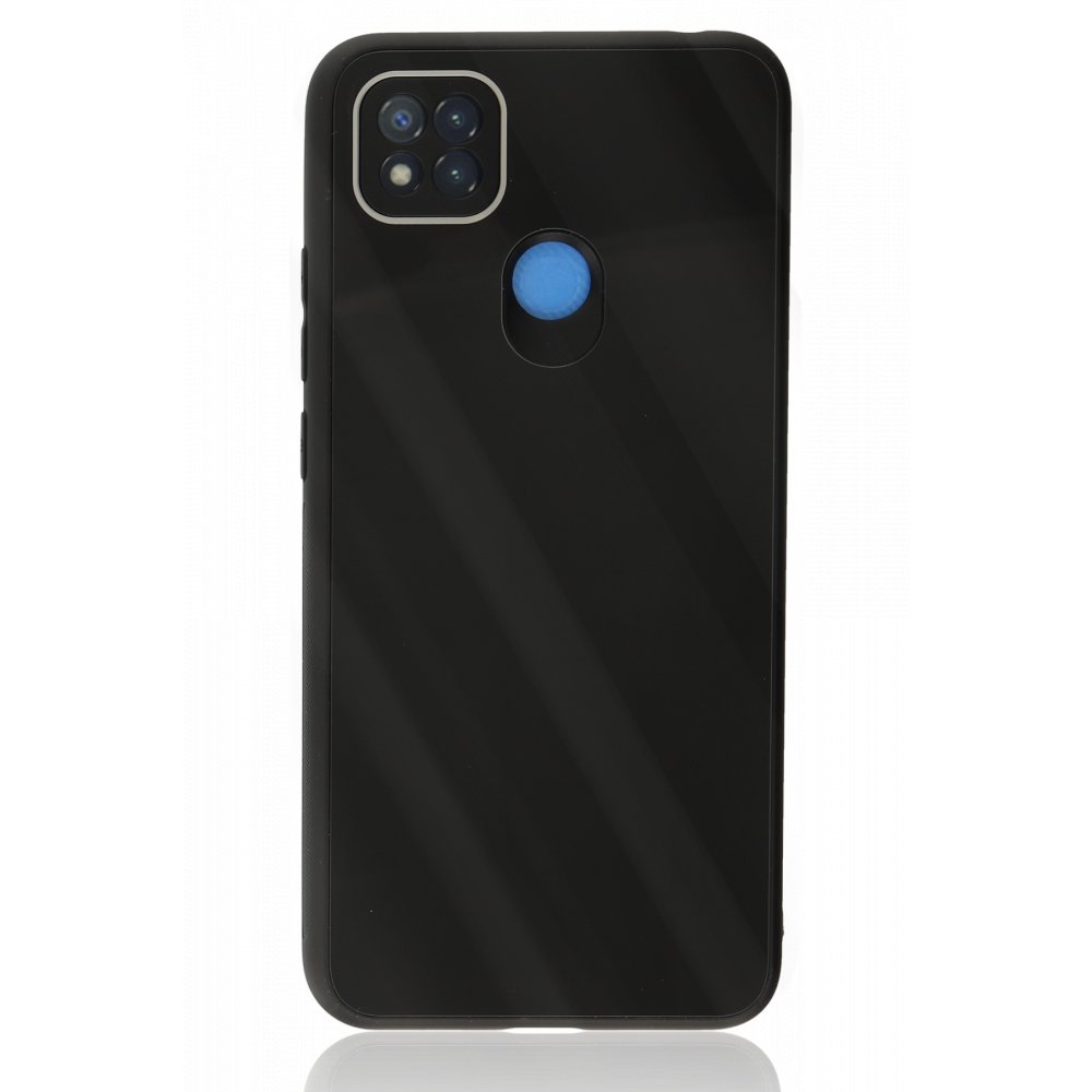 Redmi 9C Kılıf Glass Kapak - Siyah Redmi 9C Kılıf Glass Kapak - Siyah