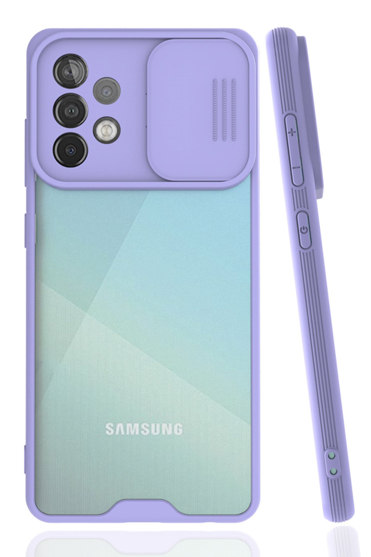  Samsung Galaxy A52S Kılıf Platin Kamera Koruma Silikon - Lila