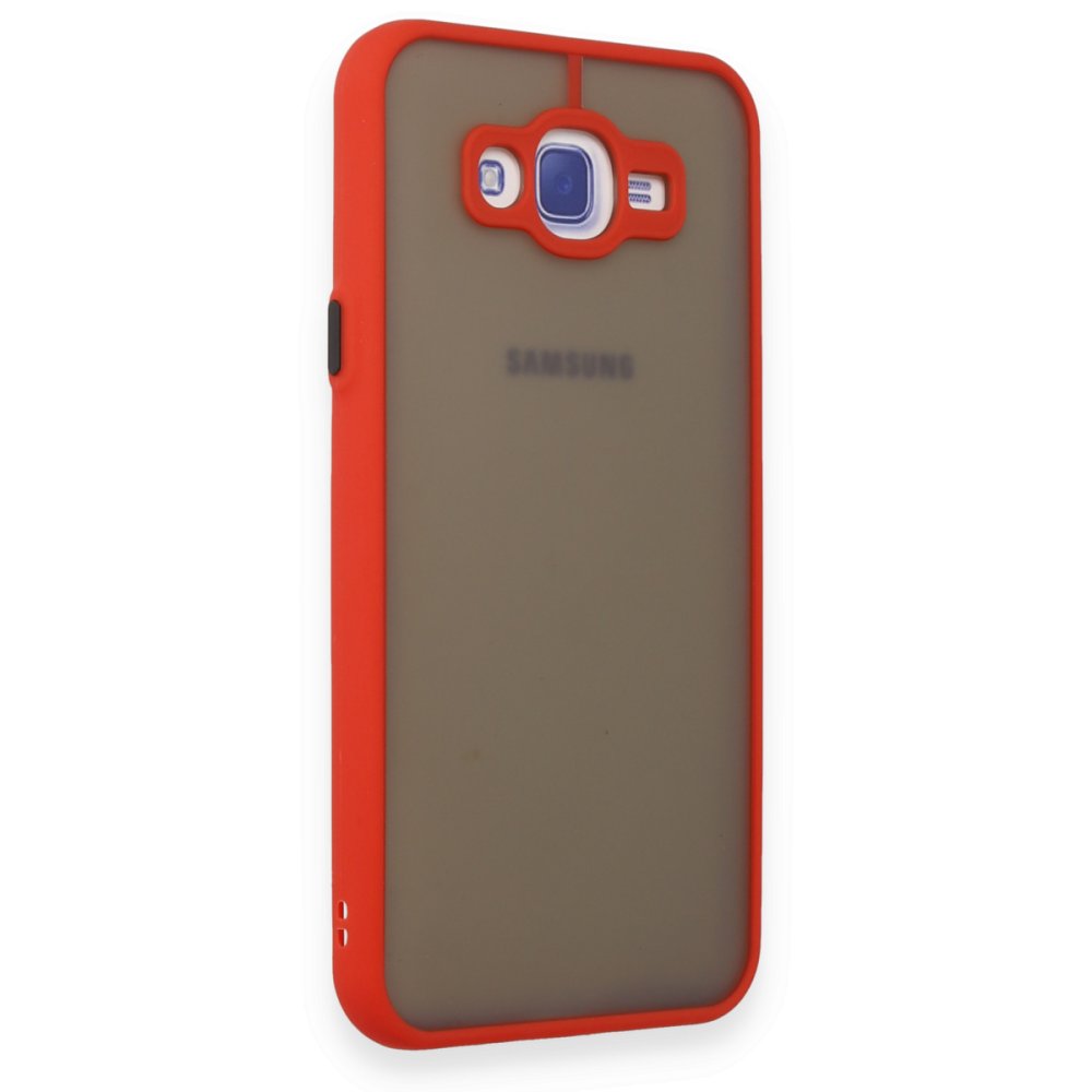  Samsung Galaxy J7 Kılıf Montreal Silikon Kapak - Kırmızı