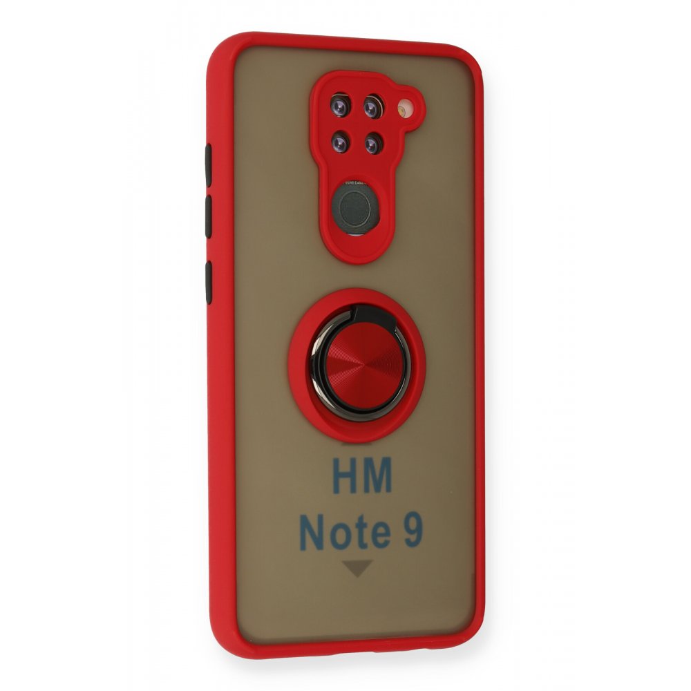 Redmi Note 9 Kılıf Montreal Yüzüklü Silikon Kapak - Kırmızı
