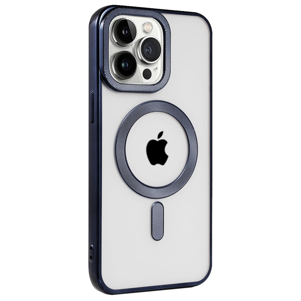 iPhone 15 Pro Kılıf Kronos Magsafe Kapak - Lacivert iPhone 15 Pro Kılıf Kronos Magsafe Kapak - Lacivert