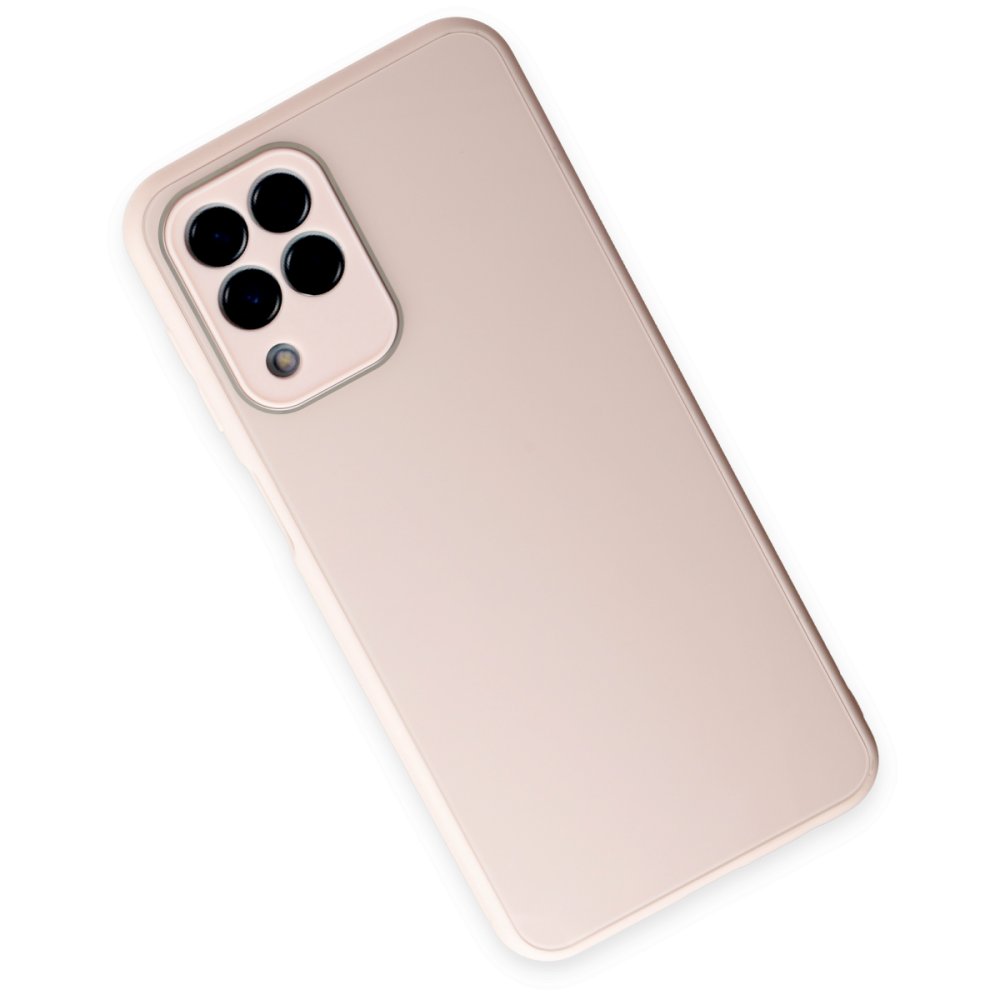  Samsung Galaxy M33 Kılıf Glass Kapak - Pembe