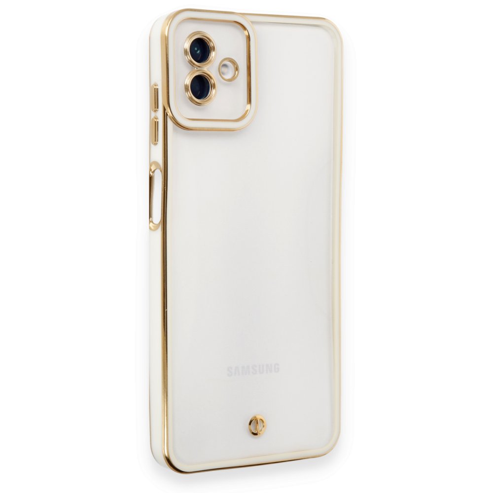  Samsung Galaxy A04 Kılıf Liva Lens Silikon - Beyaz