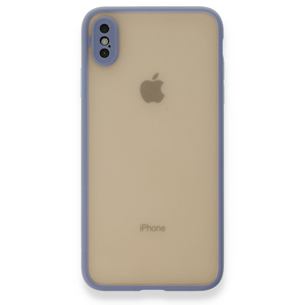  iPhone XS Max Kılıf Montreal Silikon Kapak - Gri