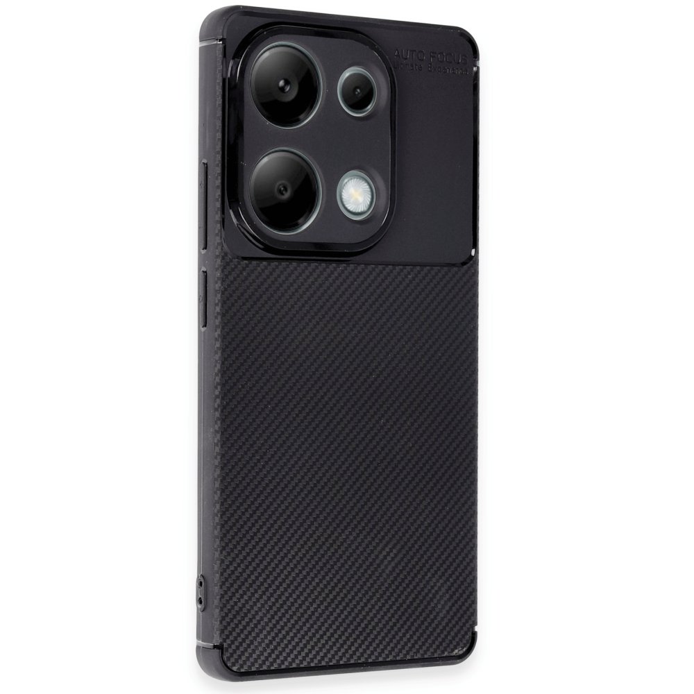 Redmi Note 13 Pro 4G Kılıf Auto Focus Karbon Kapak - Siyah Redmi Note 13 Pro 4G Kılıf Auto Focus Karbon Kapak - Siyah