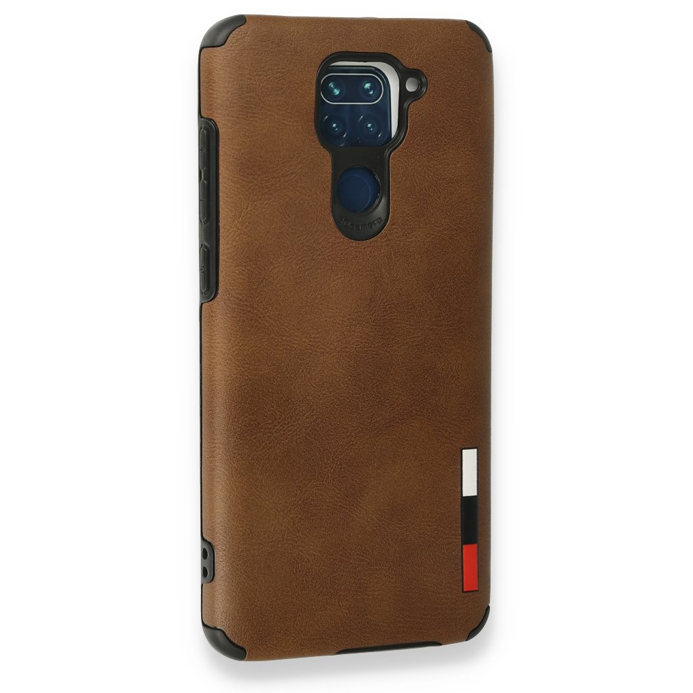 Redmi Note 9 Kılıf Loop Deri Silikon - Kahverengi