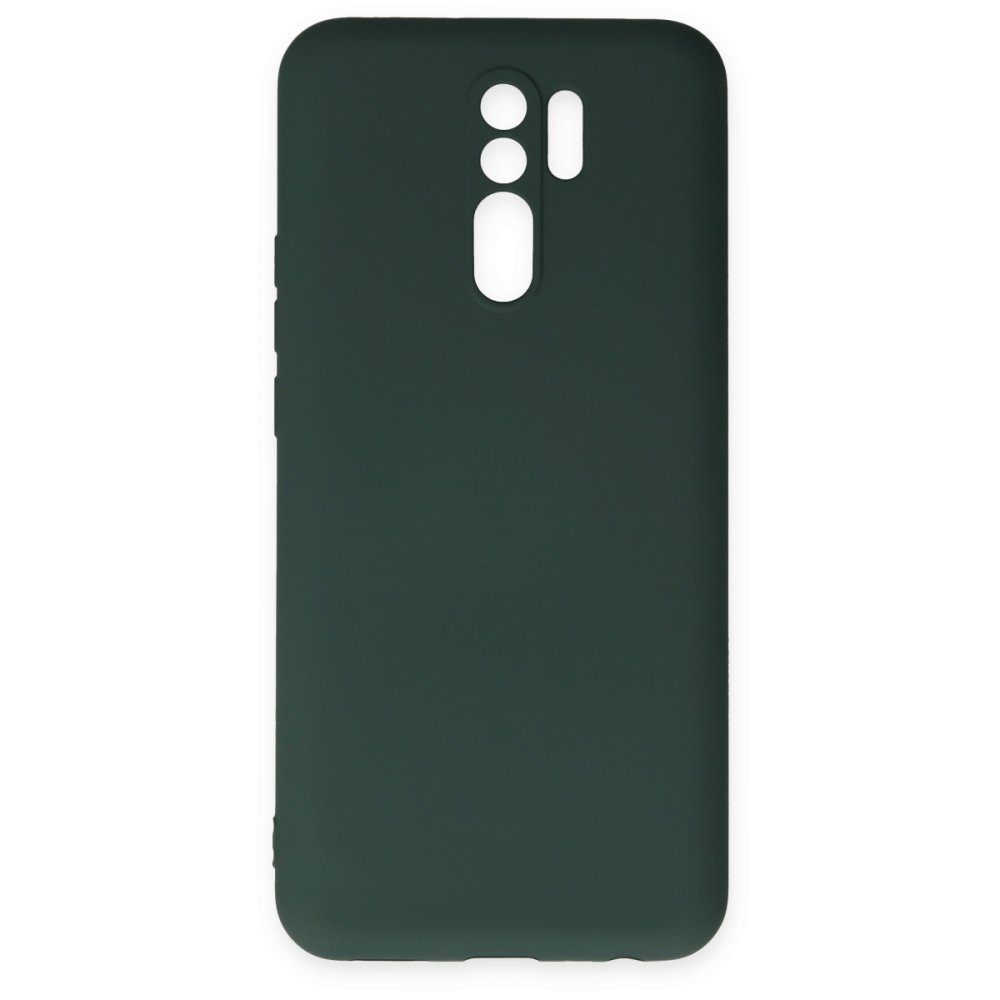Redmi 9 Kılıf Nano içi Kadife Silikon - Koyu Yeşil Redmi 9 Kılıf Nano içi Kadife Silikon - Koyu Yeşil