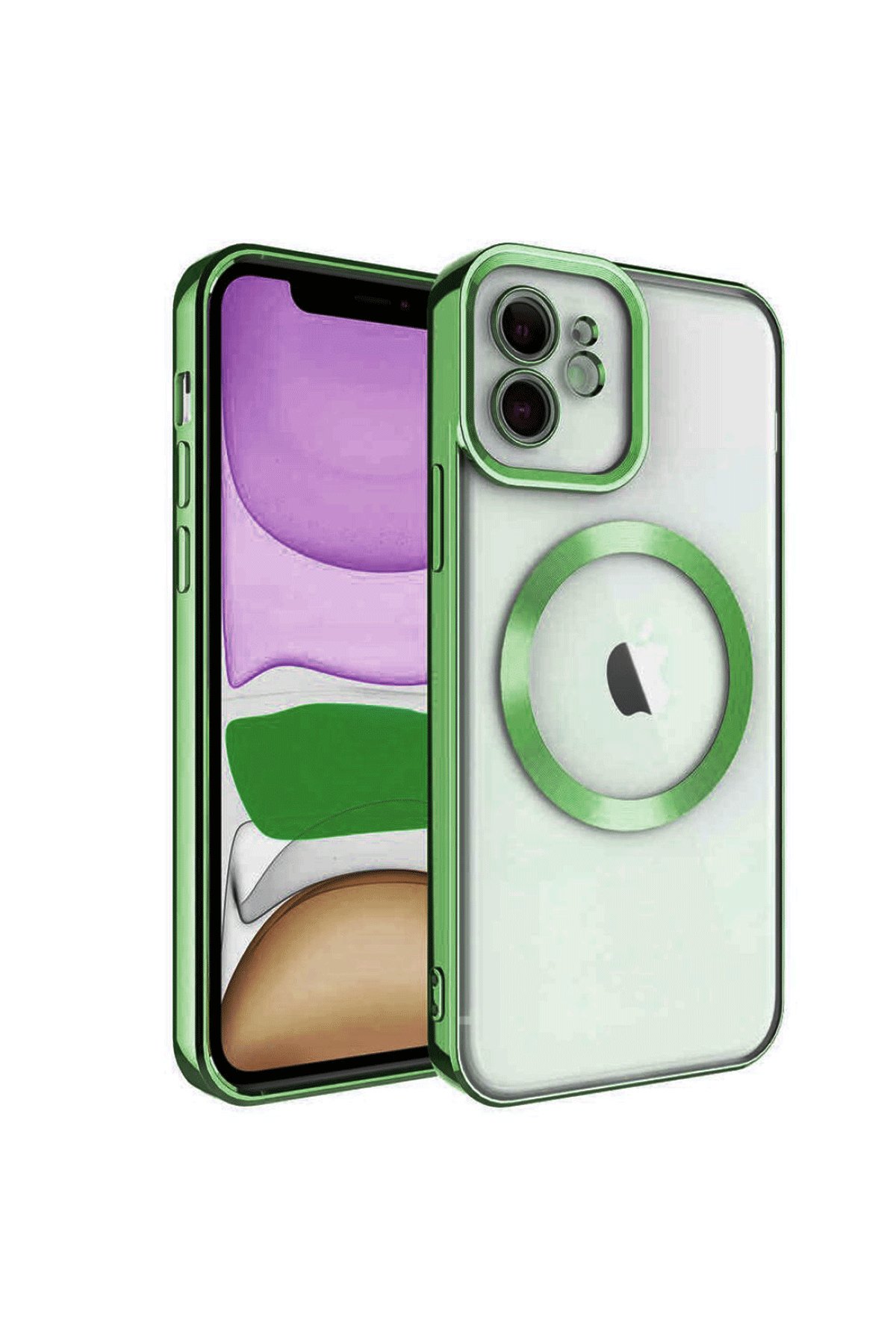 iPhone 12 Kılıf Kross Magneticsafe Kapak - Koyu Yeşil iPhone 12 Kılıf Kross Magneticsafe Kapak - Koyu Yeşil