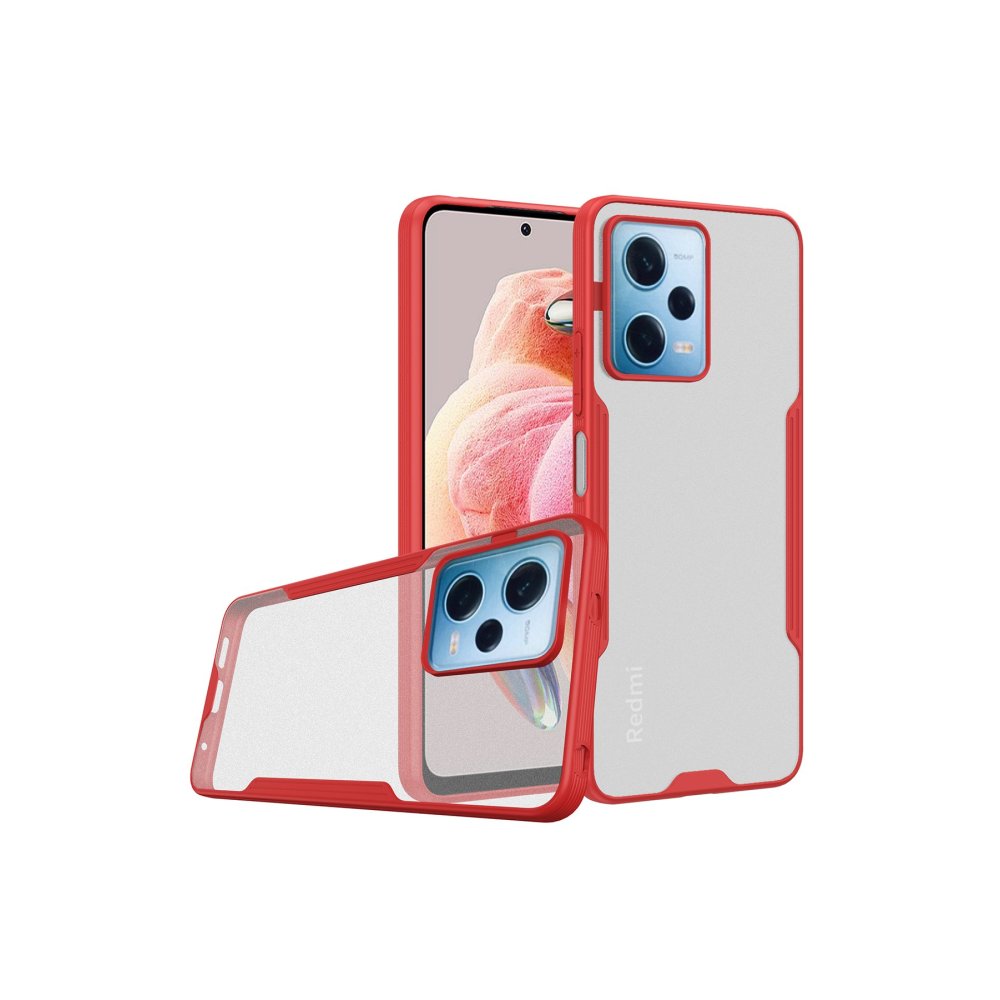 Redmi Note 12 5G Kılıf Platin Silikon - Kırmızı