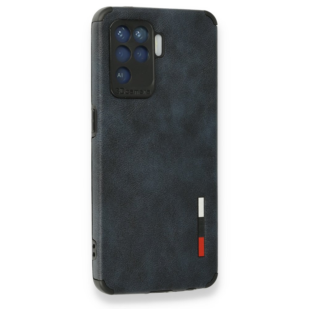 Oppo Reno 5 Lite Kılıf Loop Deri Silikon - Lacivert Oppo Reno 5 Lite Kılıf Loop Deri Silikon - Lacivert