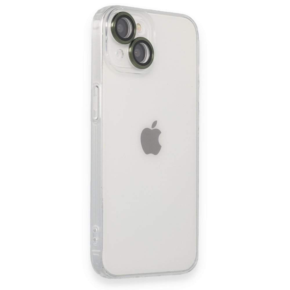  iPhone 14 Kılıf Luko Lens Silikon - Yeşil