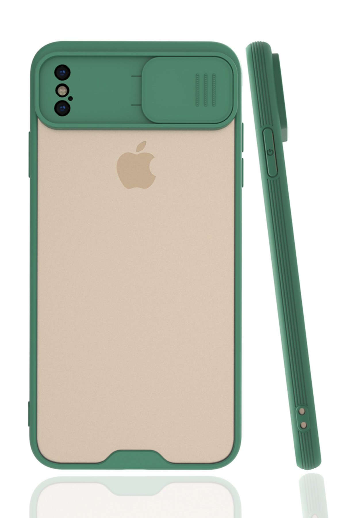 iPhone XS Max Kılıf Platin Kamera Koruma Silikon - Yeşil  iPhone XS Max Kılıf Platin Kamera Koruma Silikon - Yeşil