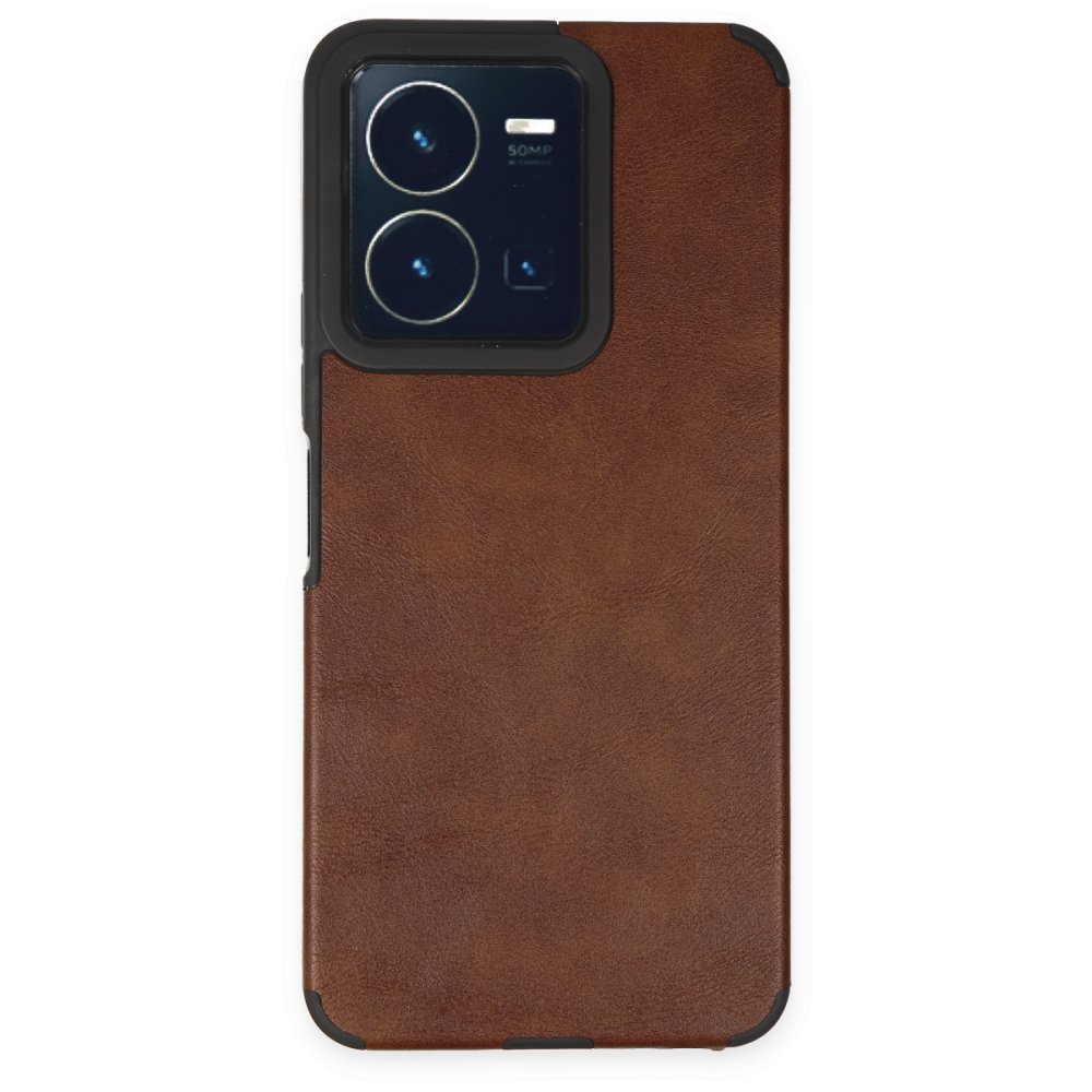 Vivo Y22S Kılıf Loop Deri Silikon - Kahverengi Vivo Y22S Kılıf Loop Deri Silikon - Kahverengi