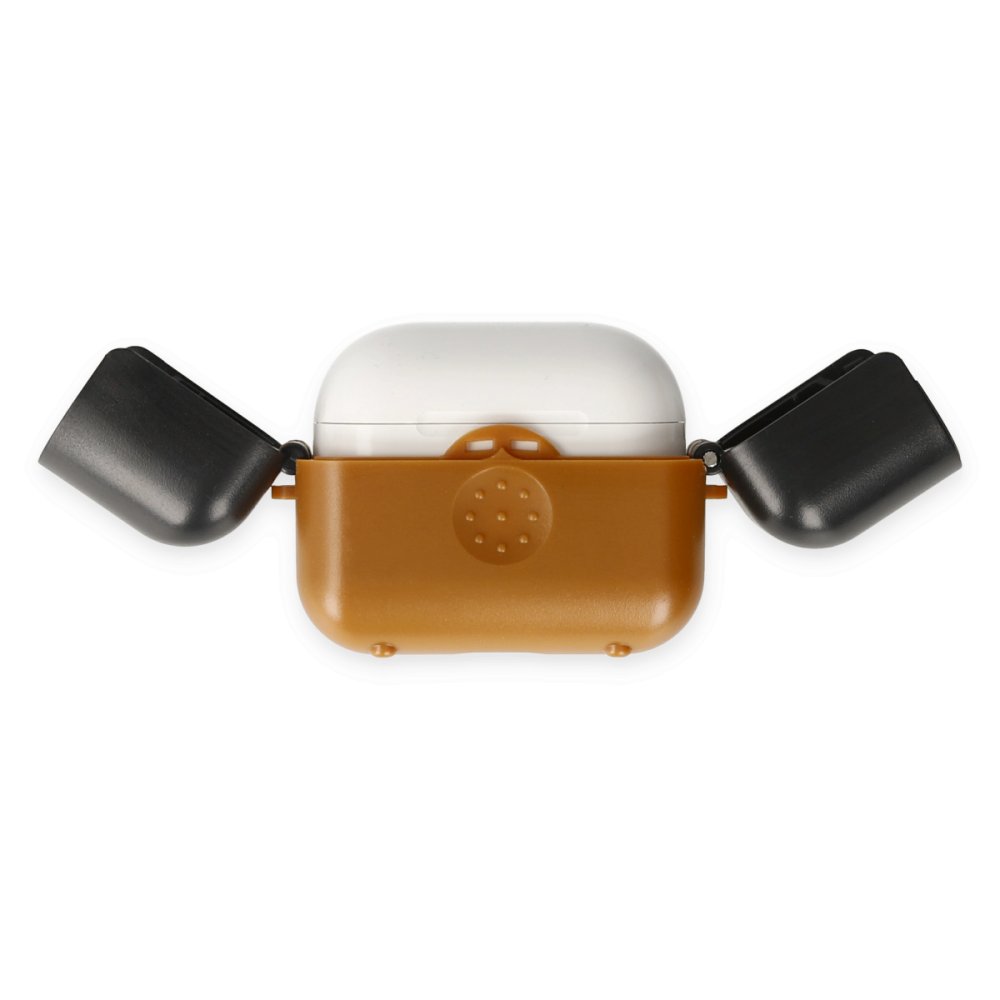 Airpods 3 (3.nesil) Basmalı Kılıf - Kahverengi-Siyah Airpods 3 (3.nesil) Basmalı Kılıf - Kahverengi-Siyah