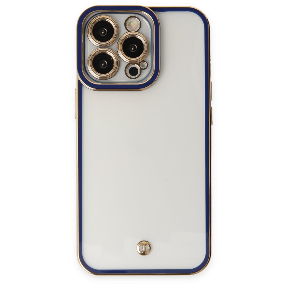  iPhone 13 Pro Kılıf Liva Lens Silikon - Mavi