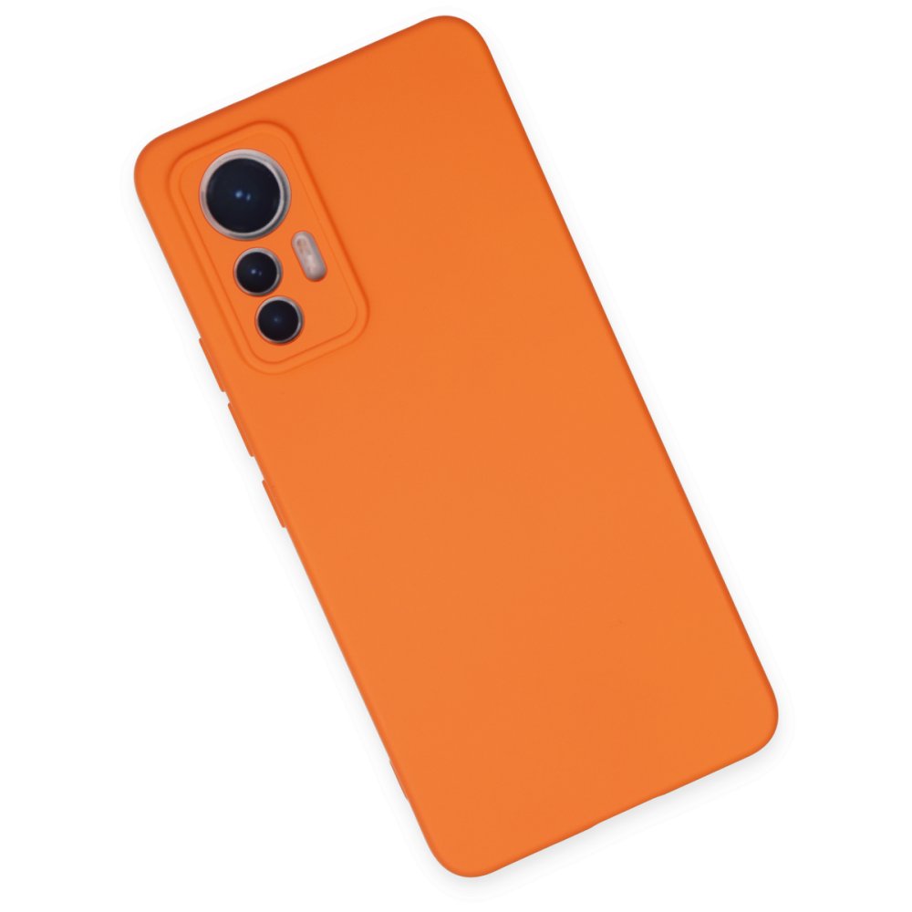  Xiaomi Mi 12 Lite Kılıf Nano içi Kadife Silikon - Turuncu
