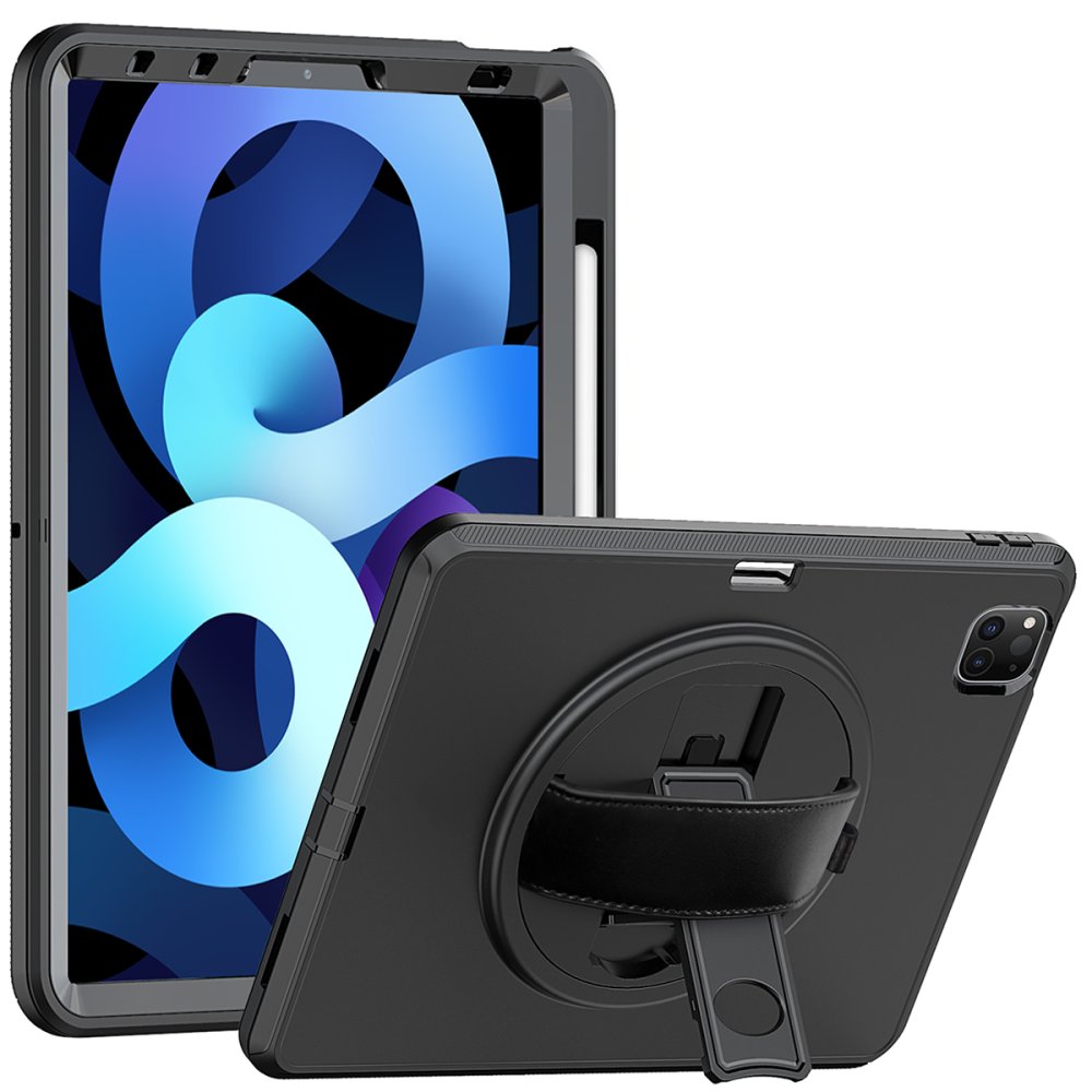  iPad Pro 11 (2020) Kılıf Hand Strap Tablet Kılıfı - Siyah