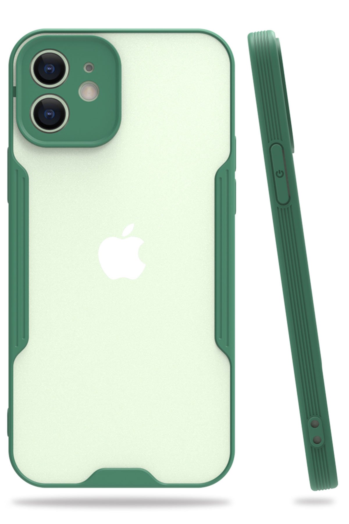  iPhone 12 Kılıf Platin Silikon - Yeşil