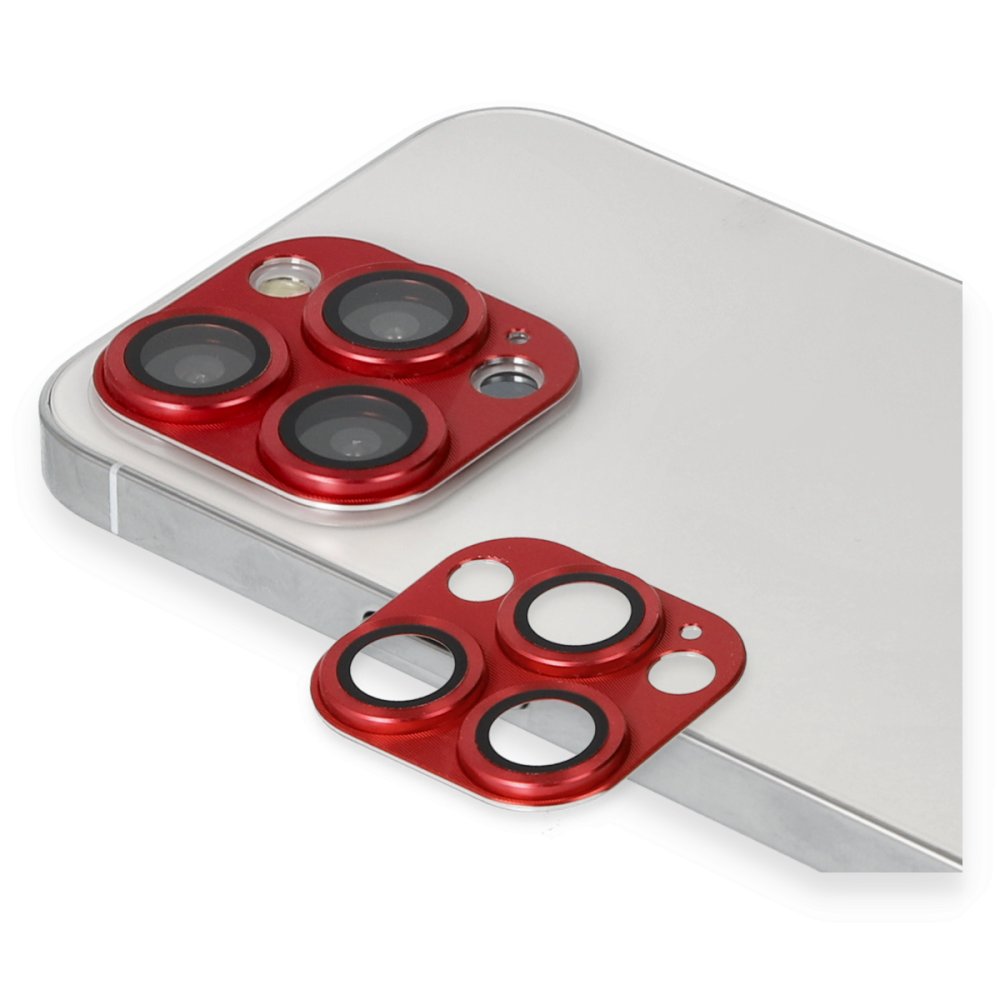  iPhone 13 Pro Pers Alüminyum Kamera Lens - Kırmızı