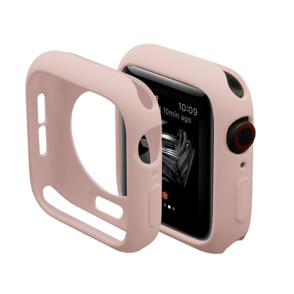 Apple Watch 42mm Silikon Alt Kasa - Pudra Apple Watch 42mm Silikon Alt Kasa - Pudra