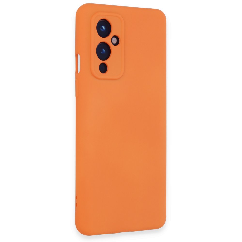 One Plus 9 Kılıf Nano içi Kadife Silikon - Turuncu One Plus 9 Kılıf Nano içi Kadife Silikon - Turuncu