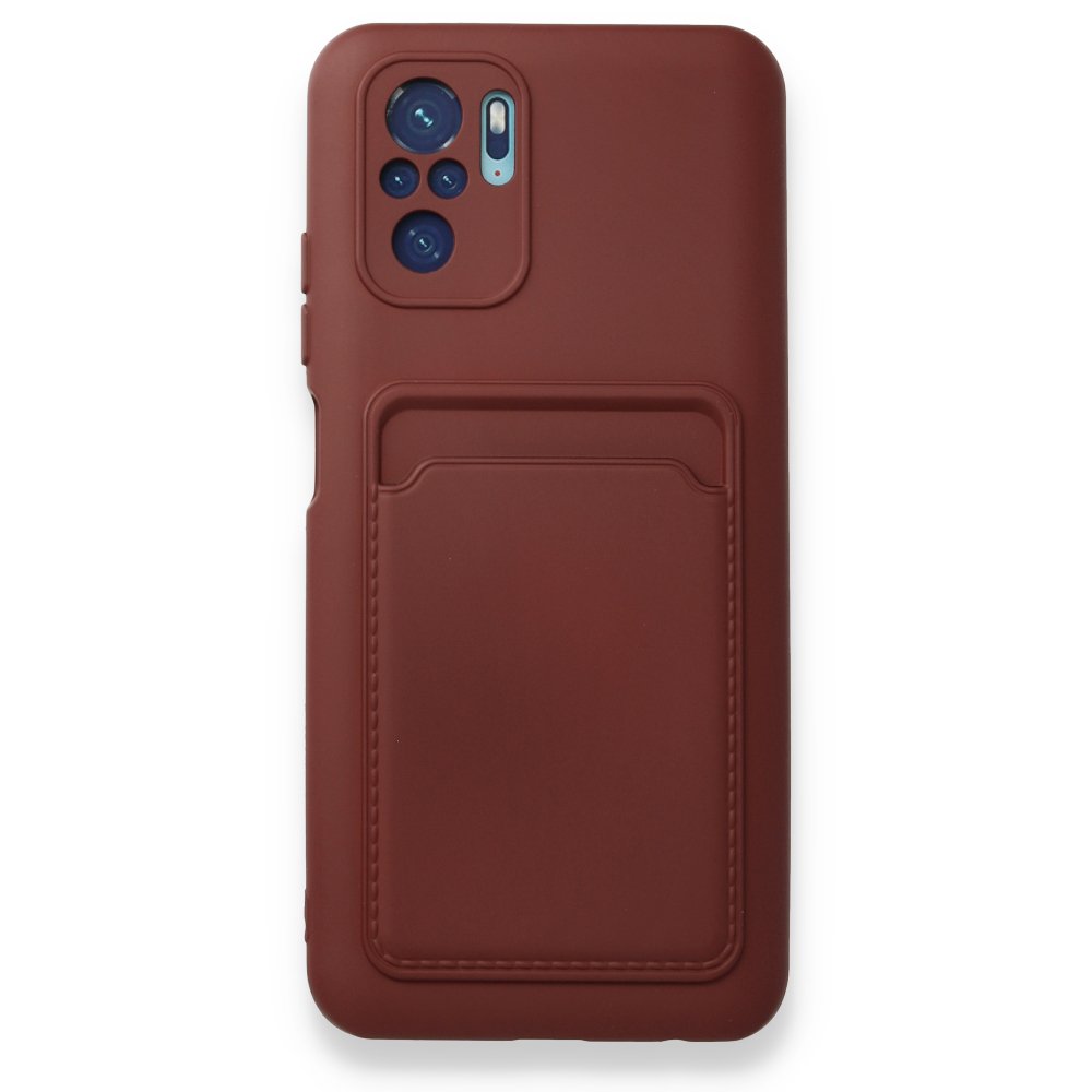 Redmi Note 10S Kılıf Kelvin Kartvizitli Silikon - Bordo