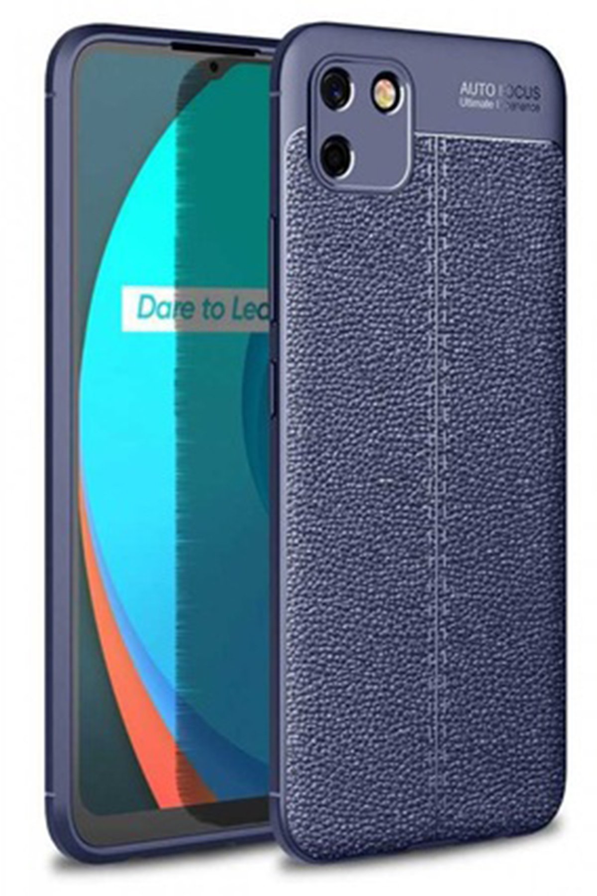 Realme C11 Kılıf Auto Focus Kapak - Lacivert  Realme C11 Kılıf Auto Focus Kapak - Lacivert