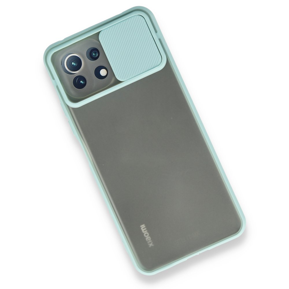 Xiaomi Mİ 11 Lite Kılıf Palm Buzlu Kamera Sürgülü Silikon - Turkuaz  Xiaomi Mİ 11 Lite Kılıf Palm Buzlu Kamera Sürgülü Silikon - Turkuaz