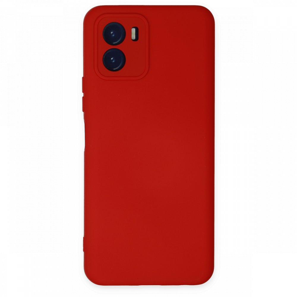  Vivo Y15S Kılıf Nano içi Kadife Silikon - Kırmızı