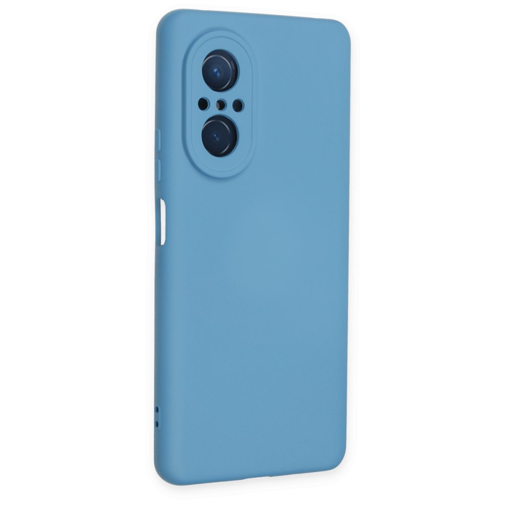  Huawei Nova 9 SE Kılıf Nano içi Kadife Silikon - Mavi