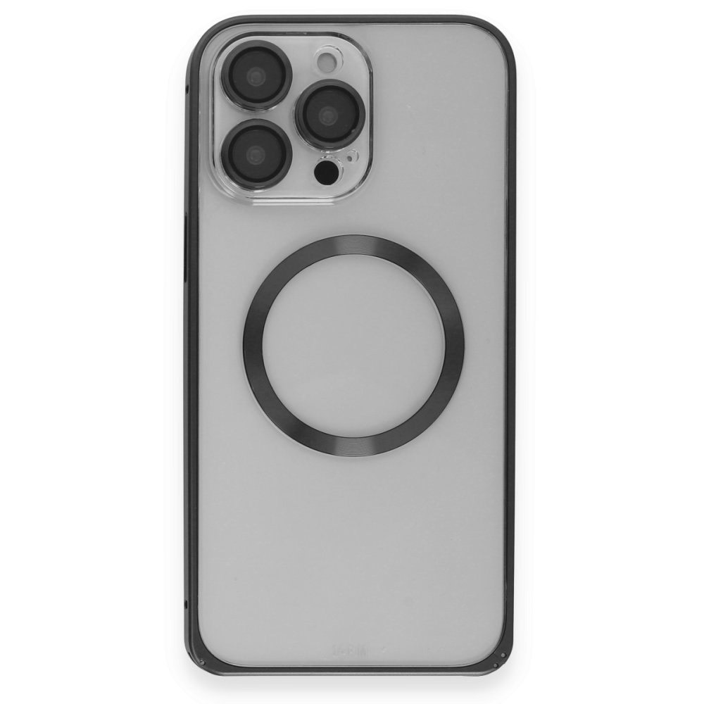 Joko iPhone 15 Pro Max Kılıf Metal Bumper Magneticsafe Kapak - Siyah Joko iPhone 15 Pro Max Kılıf Metal Bumper Magneticsafe Kapak - Siyah