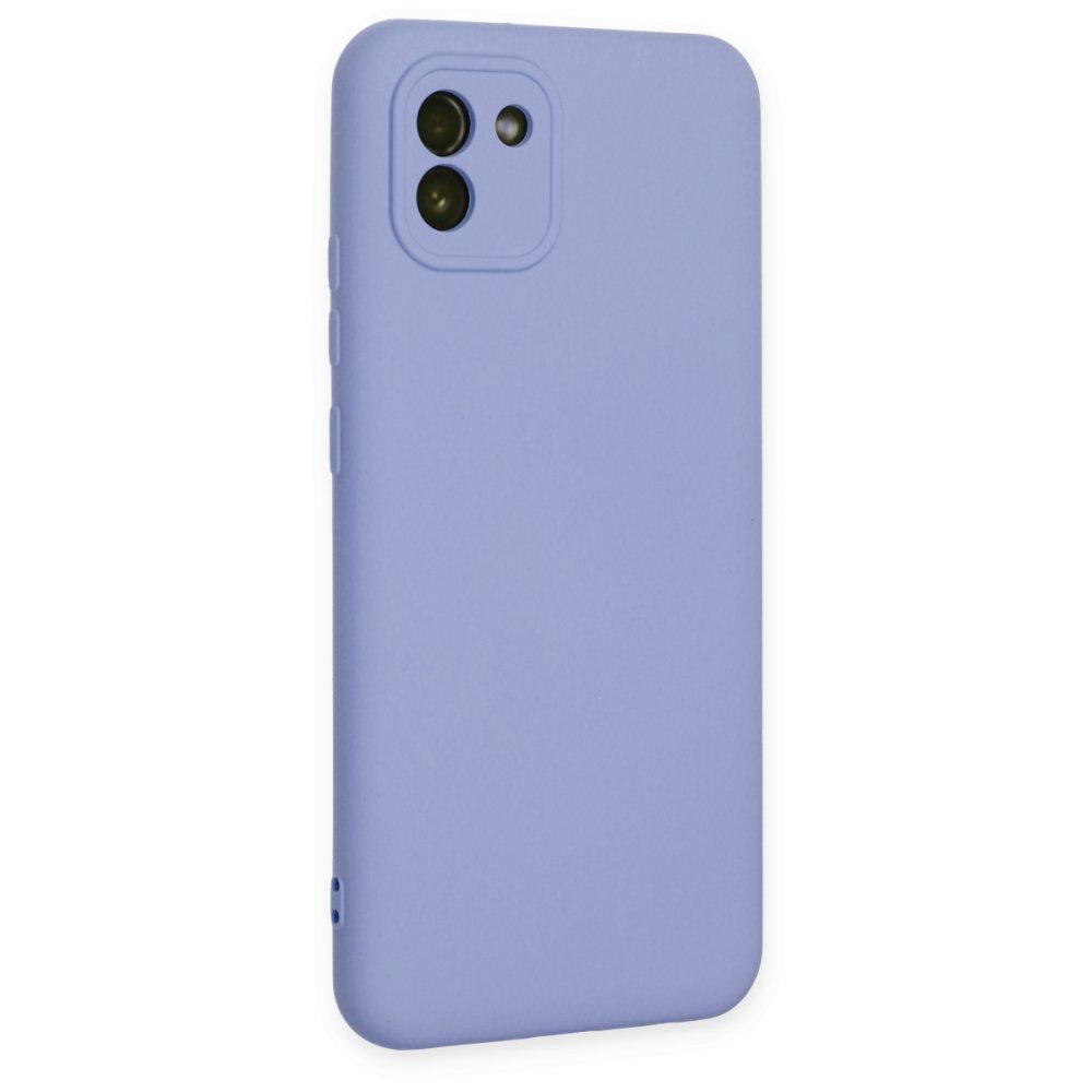  Samsung Galaxy A03 Kılıf Nano içi Kadife Silikon - Lila