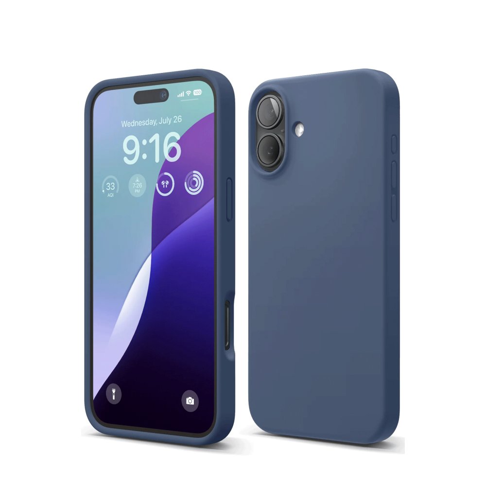 iPhone 16 Plus Kılıf Nano içi Kadife Silikon - Lacivert  iPhone 16 Plus Kılıf Nano içi Kadife Silikon - Lacivert