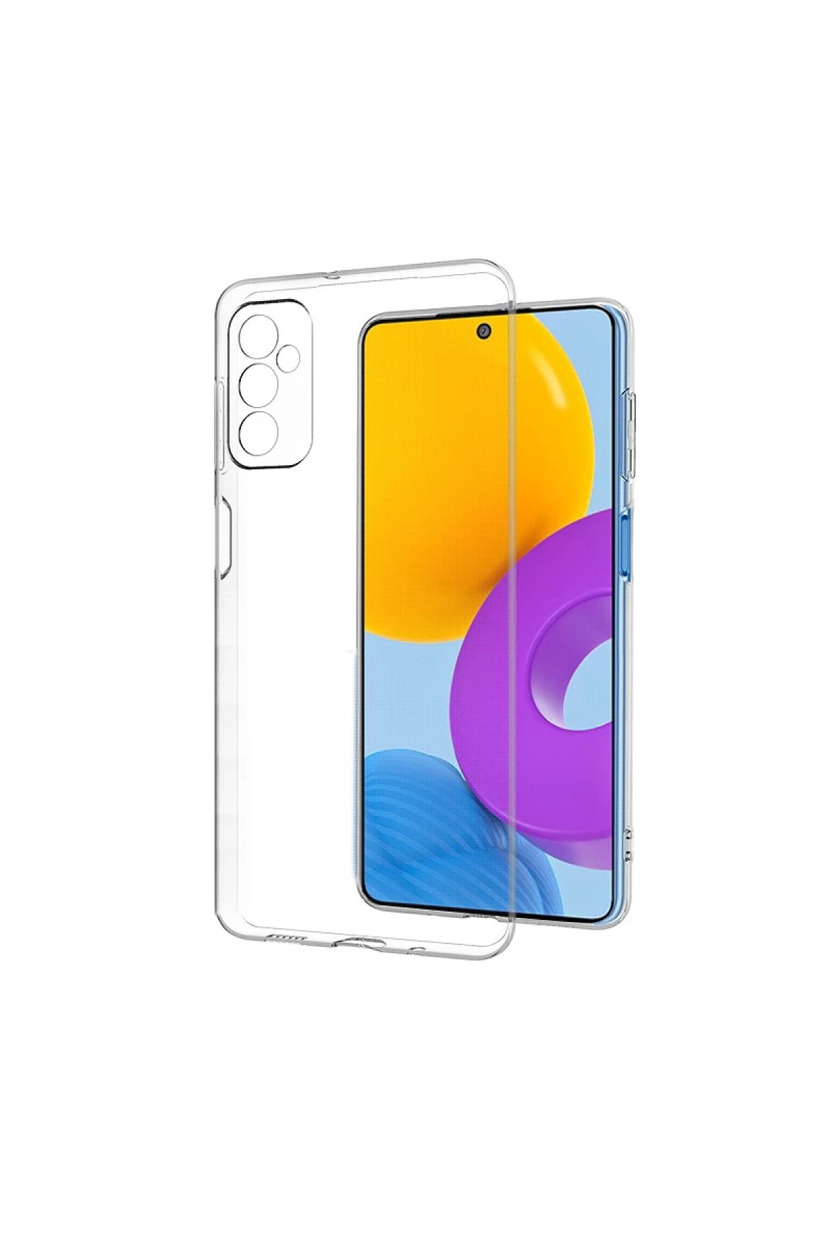  Samsung Galaxy M52 5G Kılıf Deluxe 2mm Şeffaf Silikon - Şeffaf