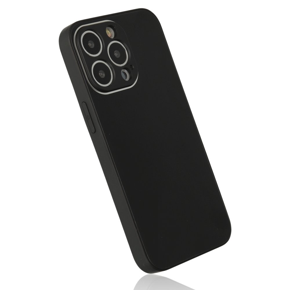 iPhone 14 Pro Kılıf Glass Kapak - Siyah  iPhone 14 Pro Kılıf Glass Kapak - Siyah