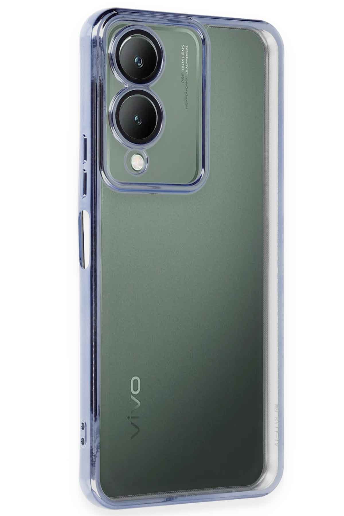 Vivo Y17S Kılıf Razer Lensli Silikon - Açık Mavi Vivo Y17S Kılıf Razer Lensli Silikon - Açık Mavi