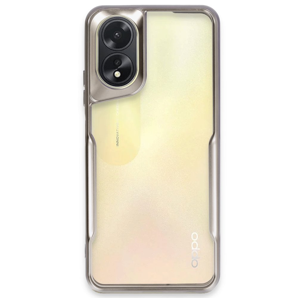 Oppo A38 Kılıf Boyi Silikon Kapak - Gümüş Oppo A38 Kılıf Boyi Silikon Kapak - Gümüş