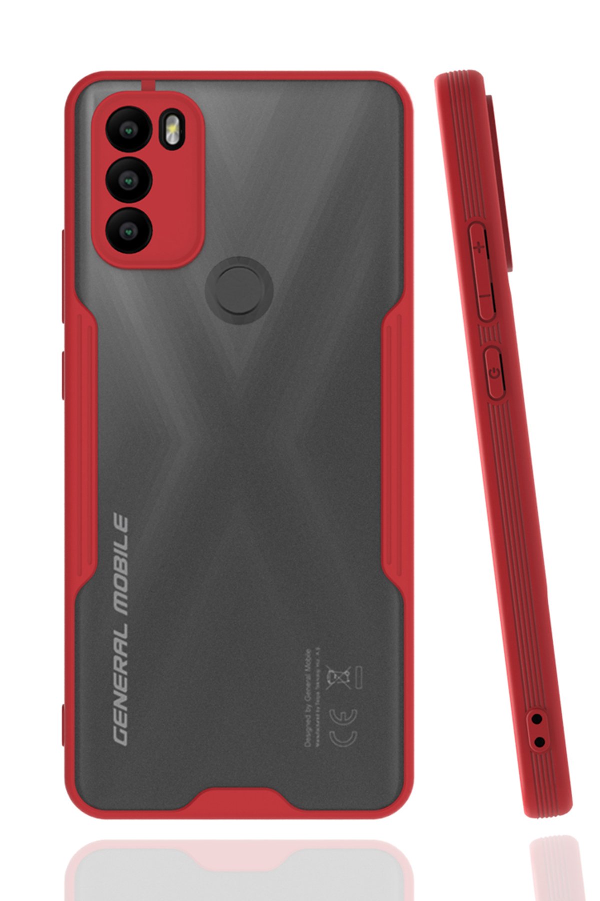  General Mobile GM 21 Plus Kılıf Platin Silikon - Kırmızı