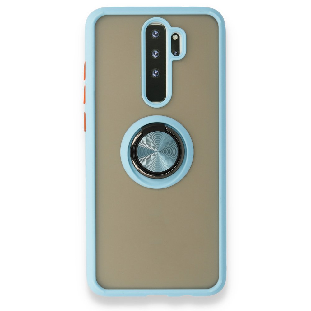 Redmi Note 8 Pro Kılıf Montreal Yüzüklü Silikon Kapak - Buz Mavi