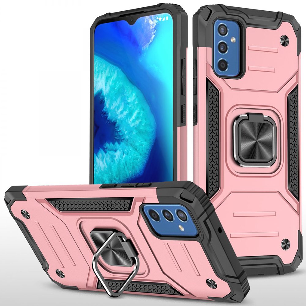  Samsung Galaxy M52 5G Kılıf Zegna Yüzüklü Silikon Kapak - Rose