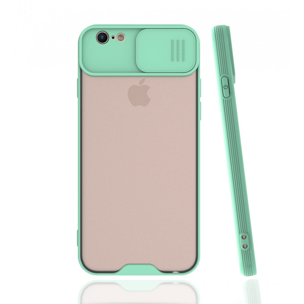  iPhone 6 Kılıf Platin Kamera Koruma Silikon - Açık Yeşil