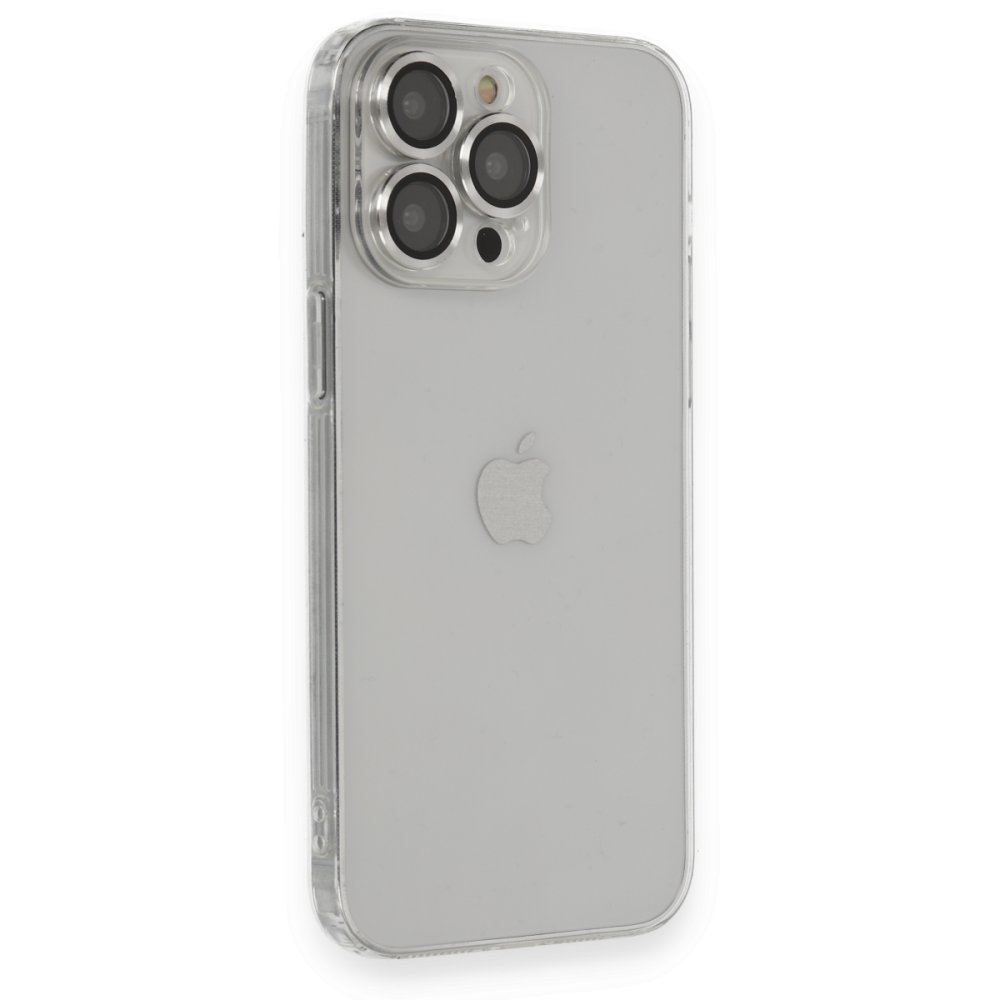iPhone 13 Pro Max Kılıf Luko Lens Silikon - Gümüş  iPhone 13 Pro Max Kılıf Luko Lens Silikon - Gümüş