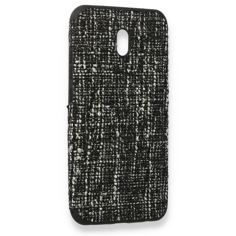 Redmi 8A Kılıf Ottoman Kumaş Silikon - Siyah Redmi 8A Kılıf Ottoman Kumaş Silikon - Siyah