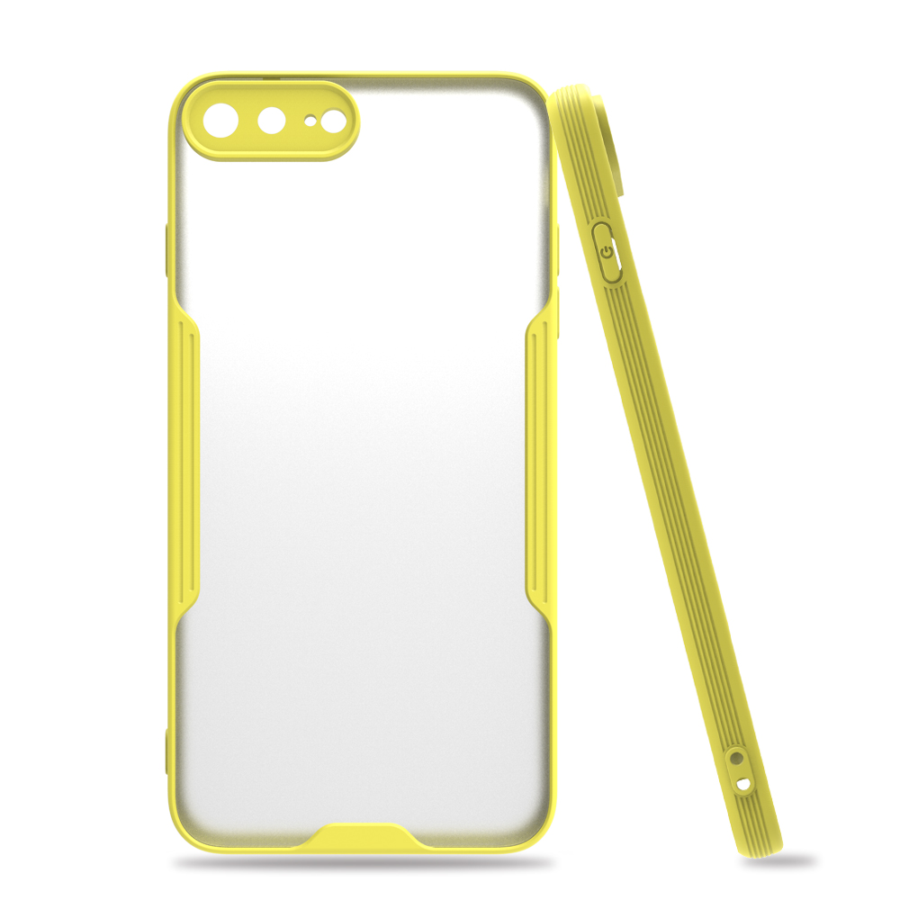 iPhone 8 Plus Kılıf Platin Silikon - Sarı iPhone 8 Plus Kılıf Platin Silikon - Sarı